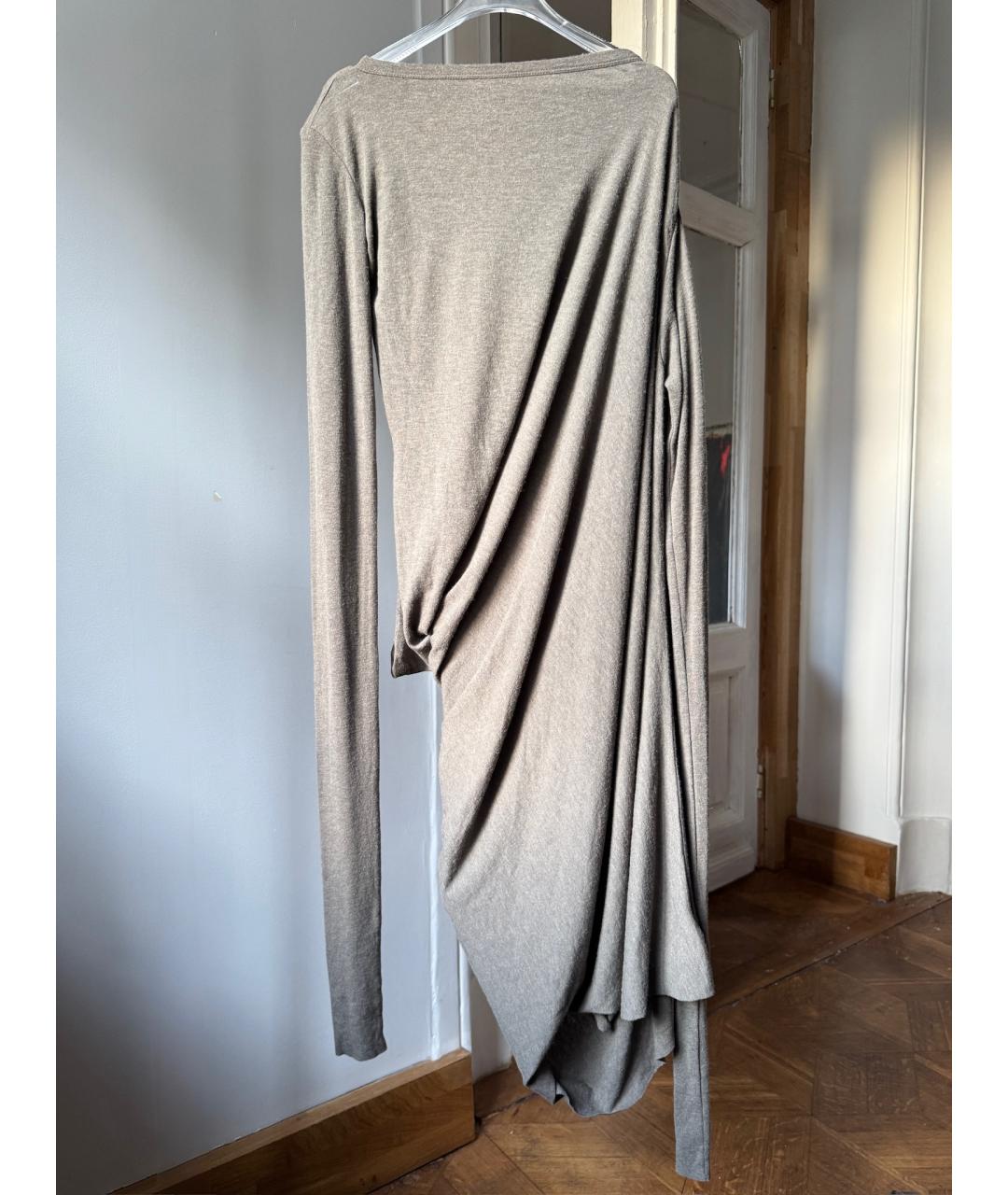 RICK OWENS Серое повседневное платье, фото 7