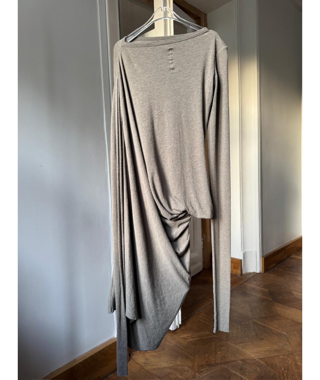 RICK OWENS Серое повседневное платье, фото 2