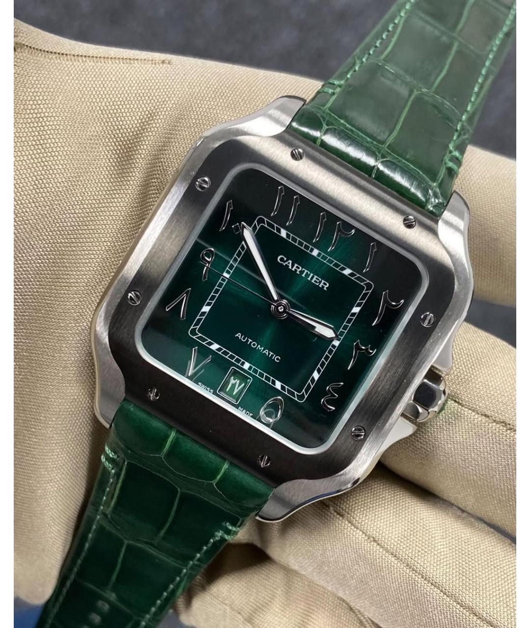 CARTIER Зеленые часы, фото 2