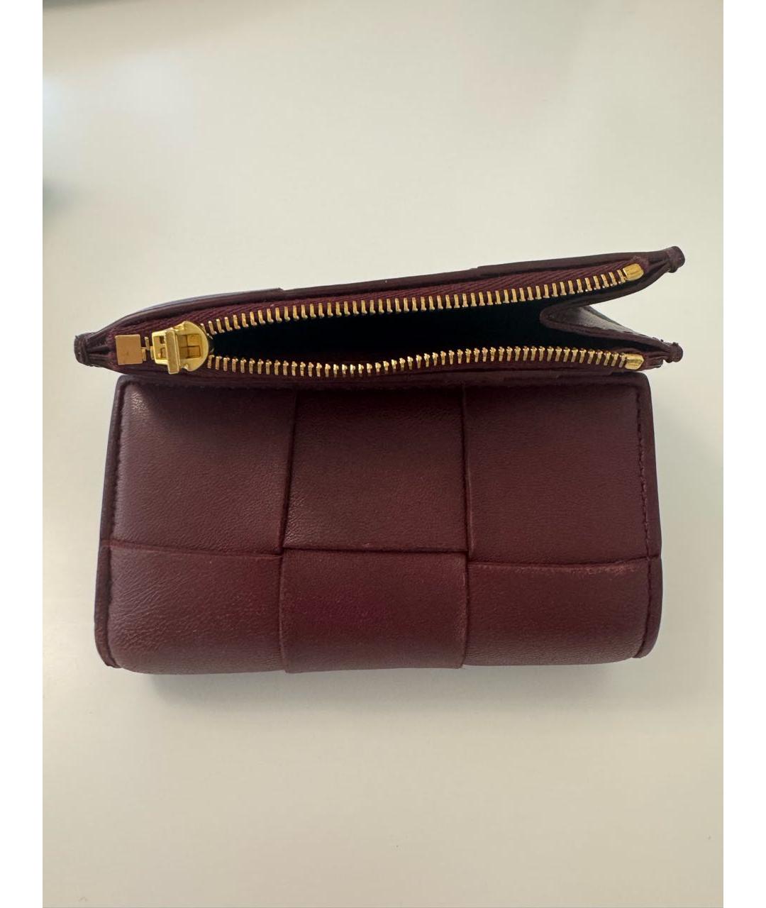 BOTTEGA VENETA Бордовый кошелек, фото 2