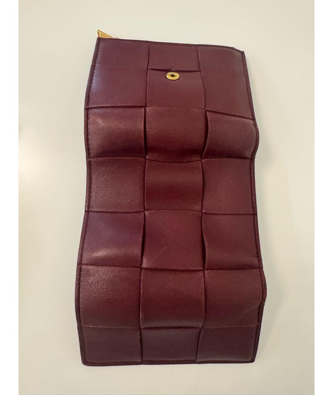 BOTTEGA VENETA Бордовый кошелек, фото 4