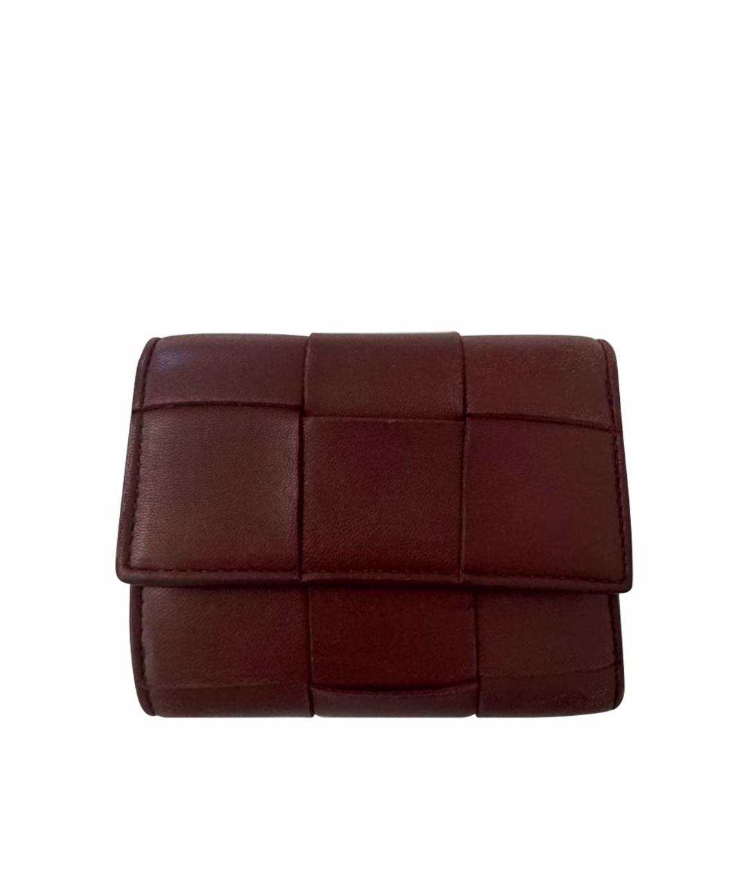 BOTTEGA VENETA Бордовый кошелек, фото 1