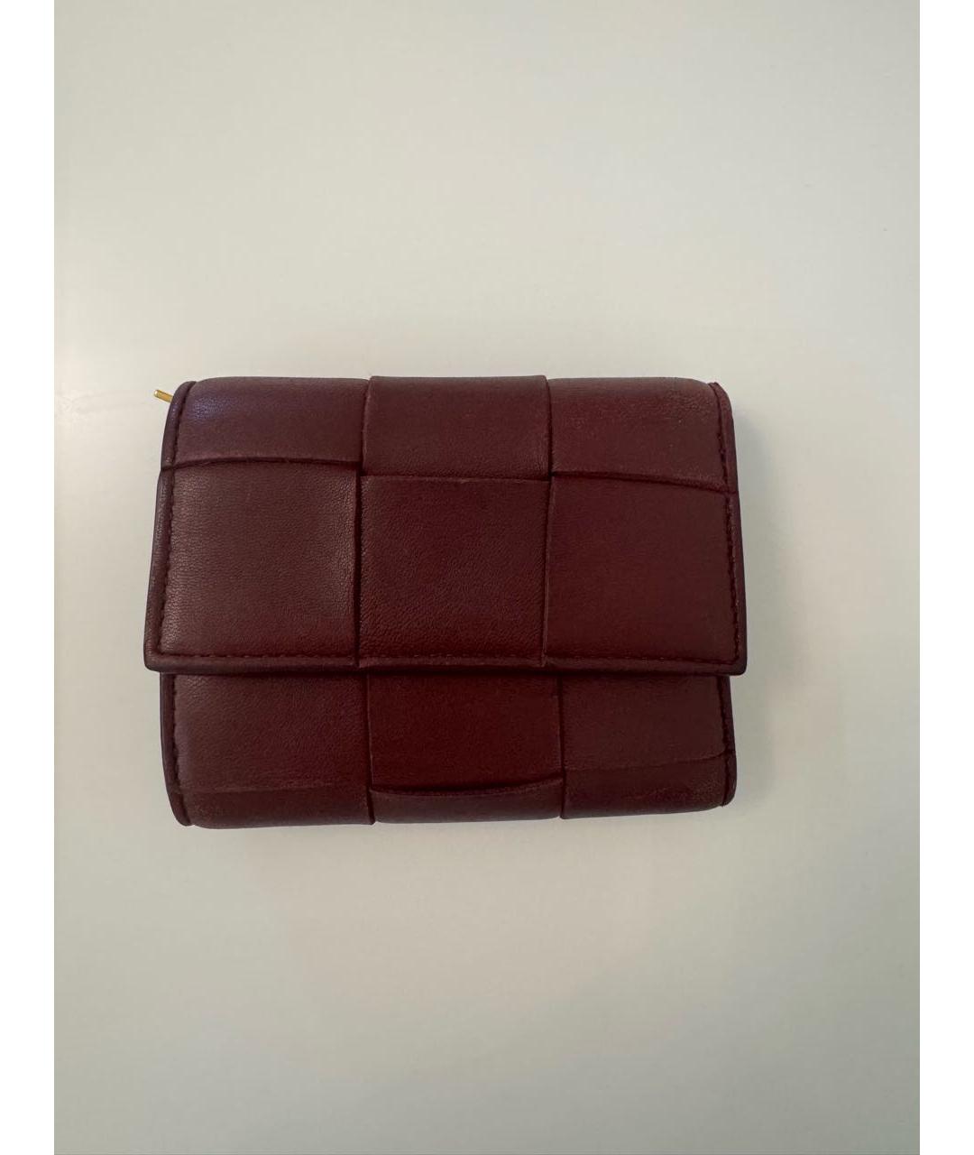 BOTTEGA VENETA Бордовый кошелек, фото 9