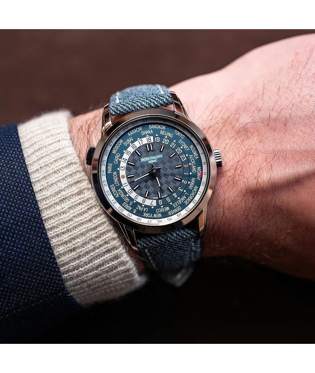 PATEK PHILIPPE Голубые часы из белого золота, фото 5