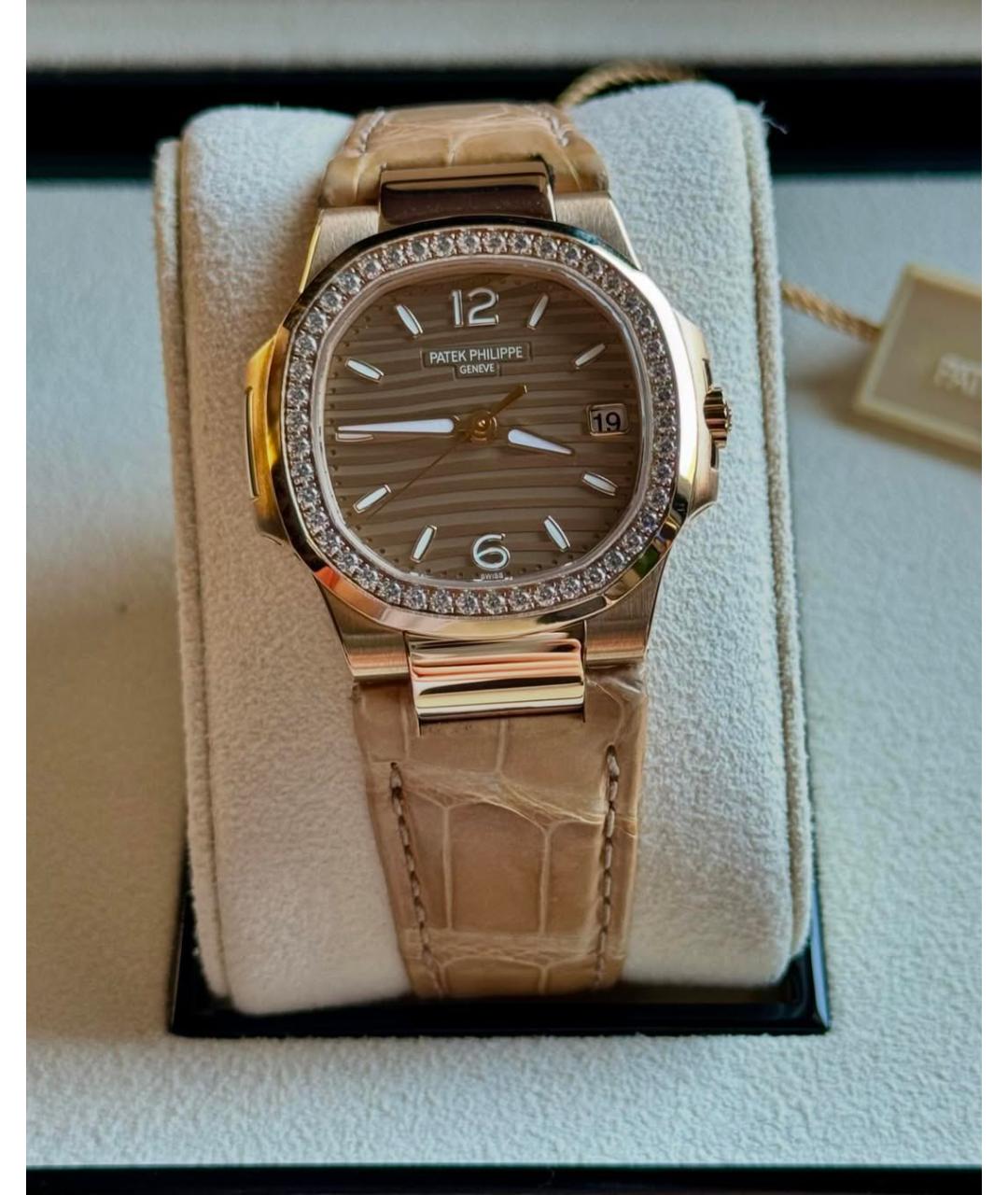 PATEK PHILIPPE Бежевые часы из розового золота, фото 3