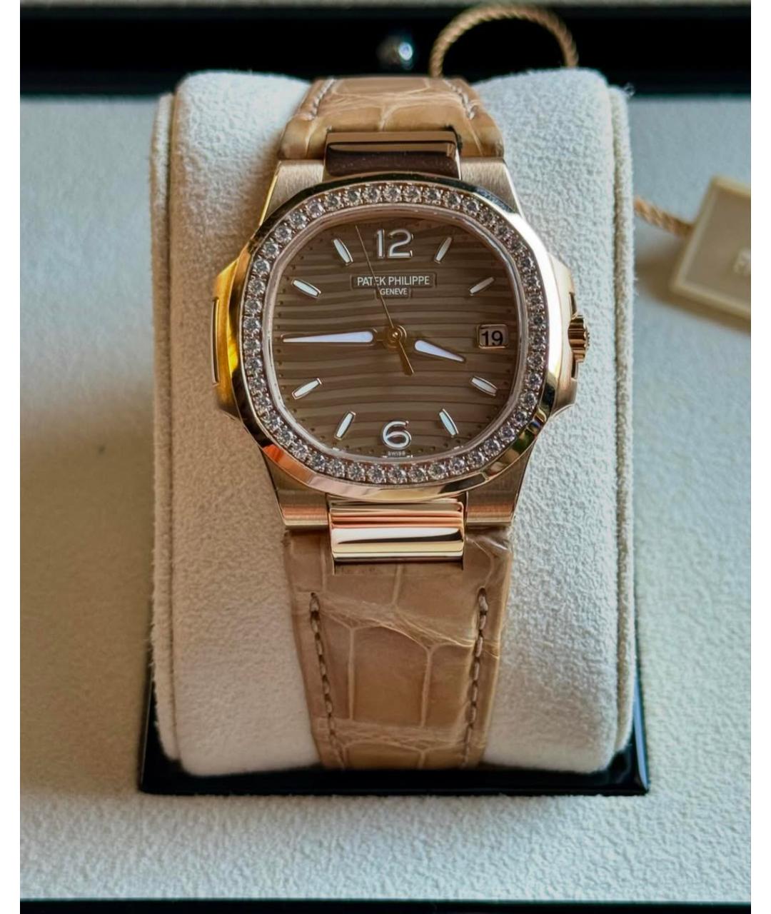 PATEK PHILIPPE Бежевые часы из розового золота, фото 2