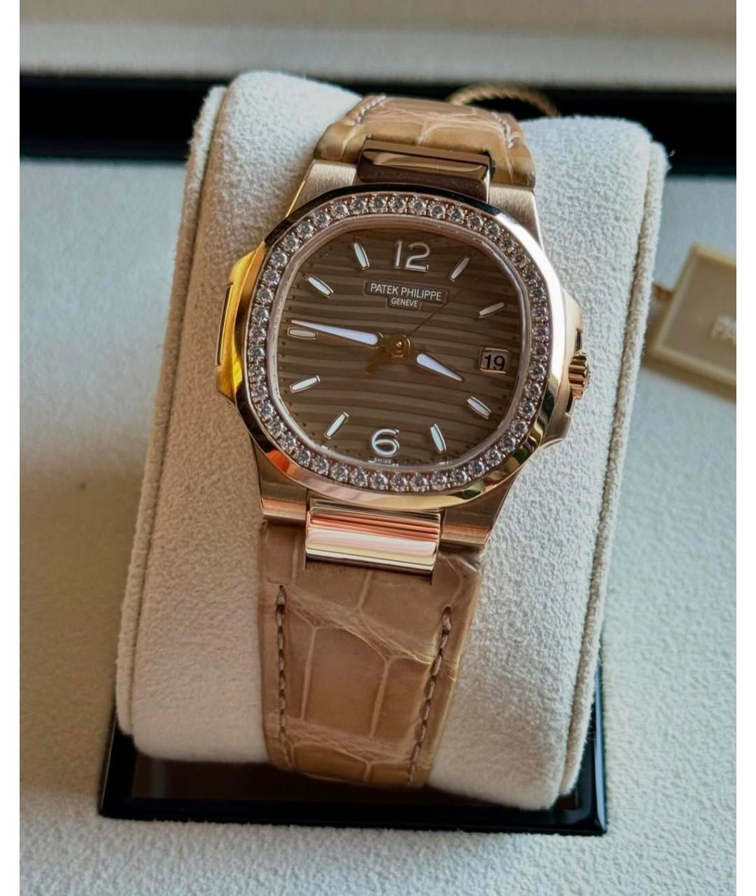 PATEK PHILIPPE Бежевые часы из розового золота, фото 4