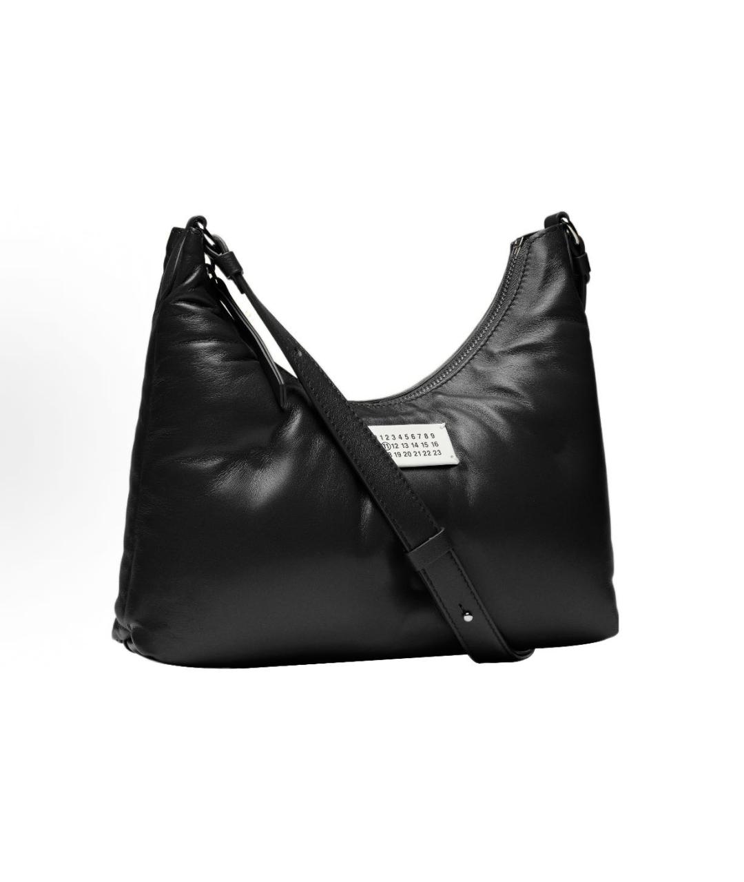 MAISON MARGIELA Черная кожаная сумка тоут, фото 3