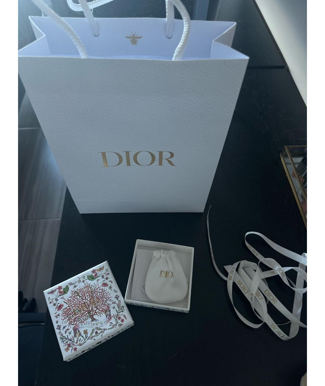 CHRISTIAN DIOR Золотые металлические серьги, фото 4