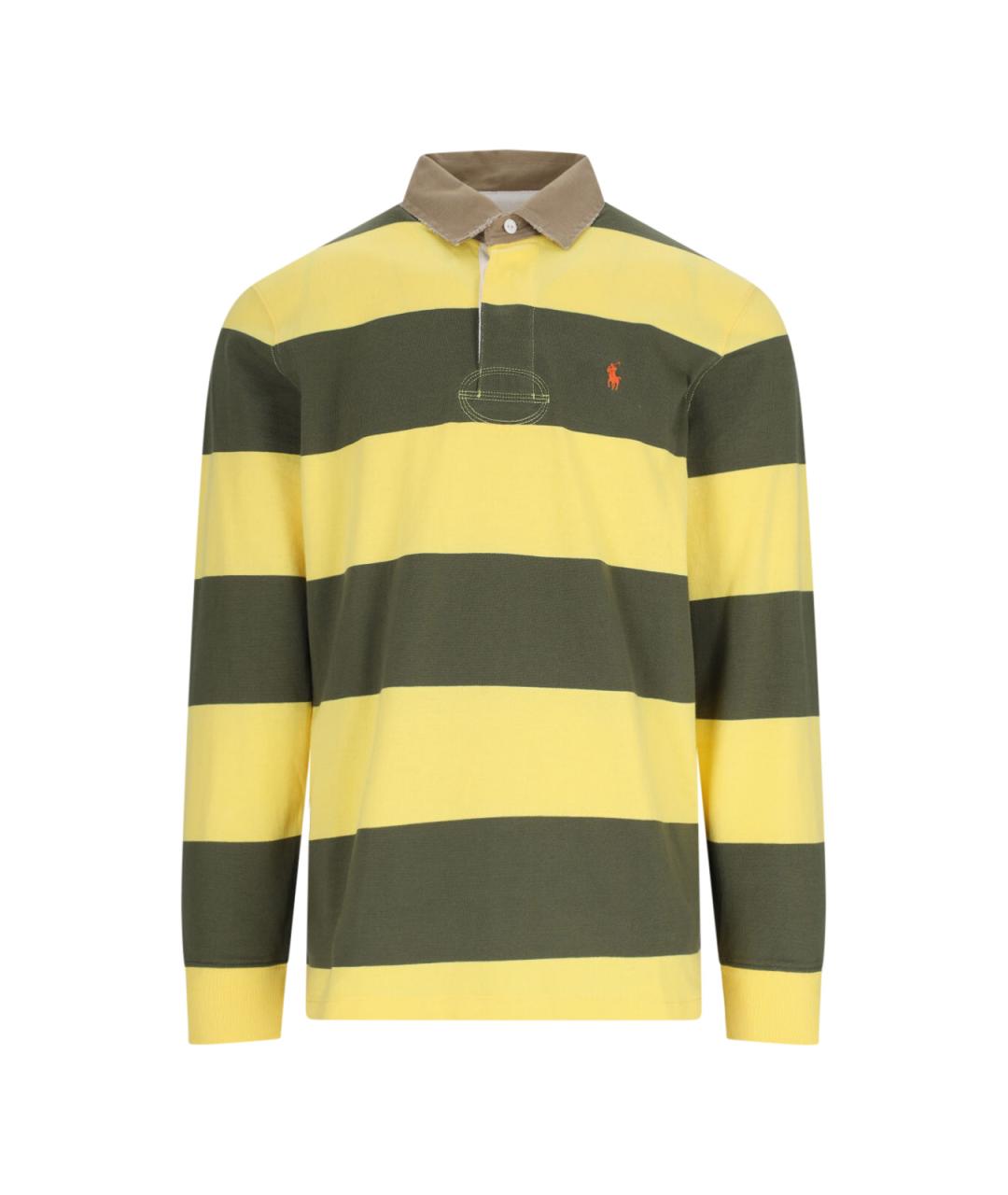 POLO RALPH LAUREN Мульти хлопковое поло с длинным рукавом, фото 1