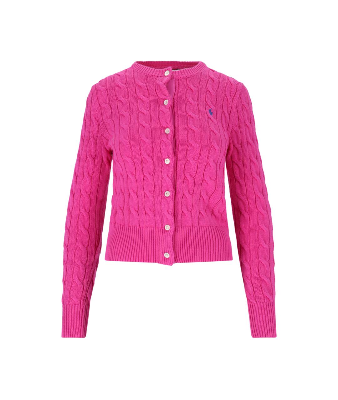 POLO RALPH LAUREN Розовый хлопковый кардиган, фото 1