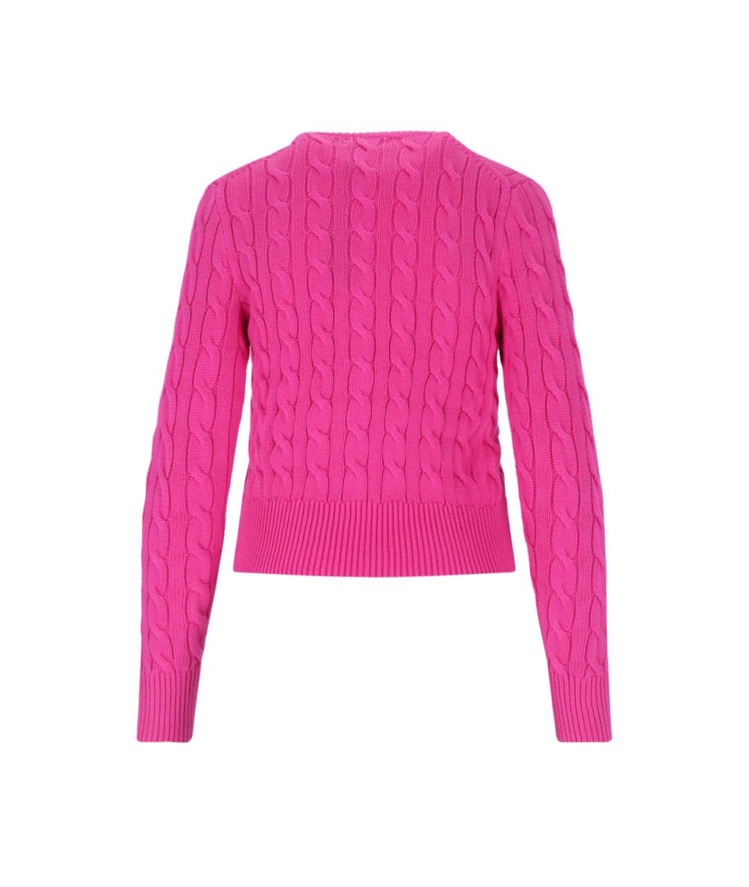 POLO RALPH LAUREN Розовый хлопковый кардиган, фото 2