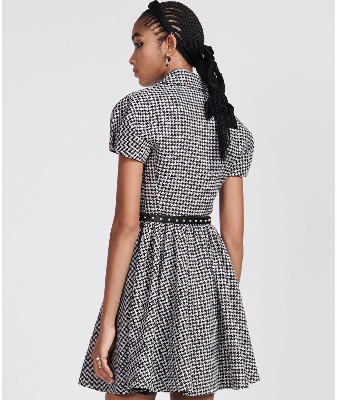 CHRISTIAN DIOR Серое шерстяное повседневное платье, фото 3