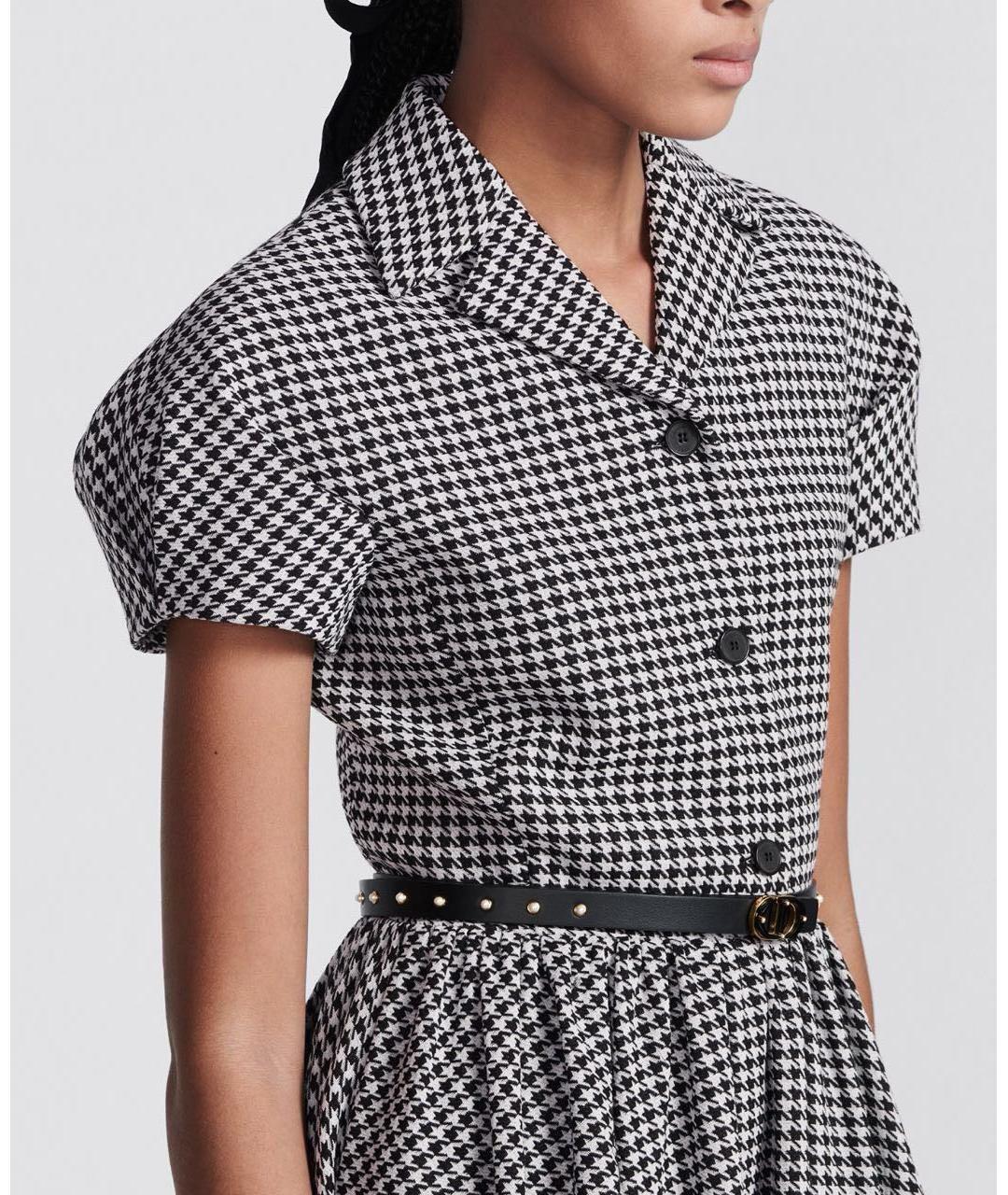 CHRISTIAN DIOR Серое шерстяное повседневное платье, фото 4