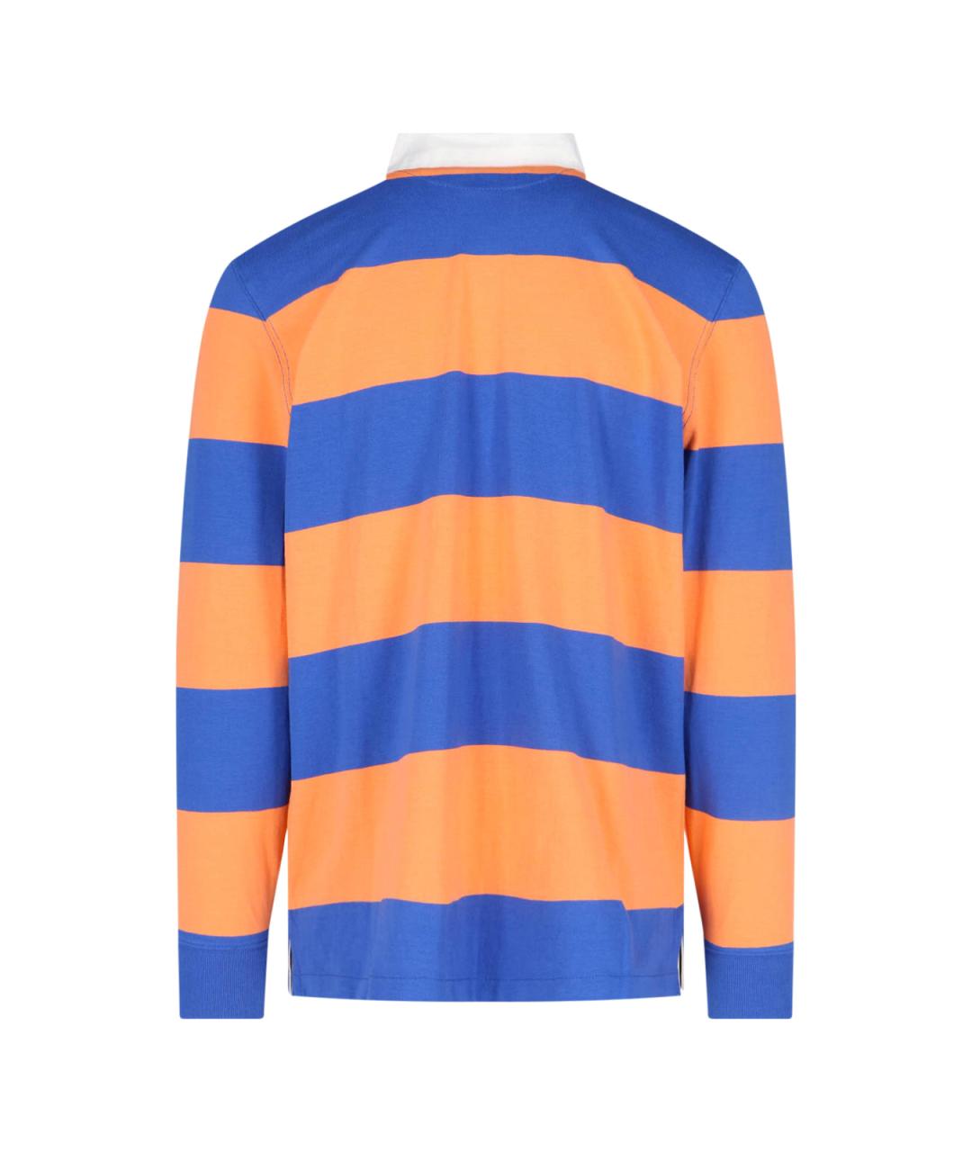POLO RALPH LAUREN Мульти хлопковое поло с длинным рукавом, фото 2