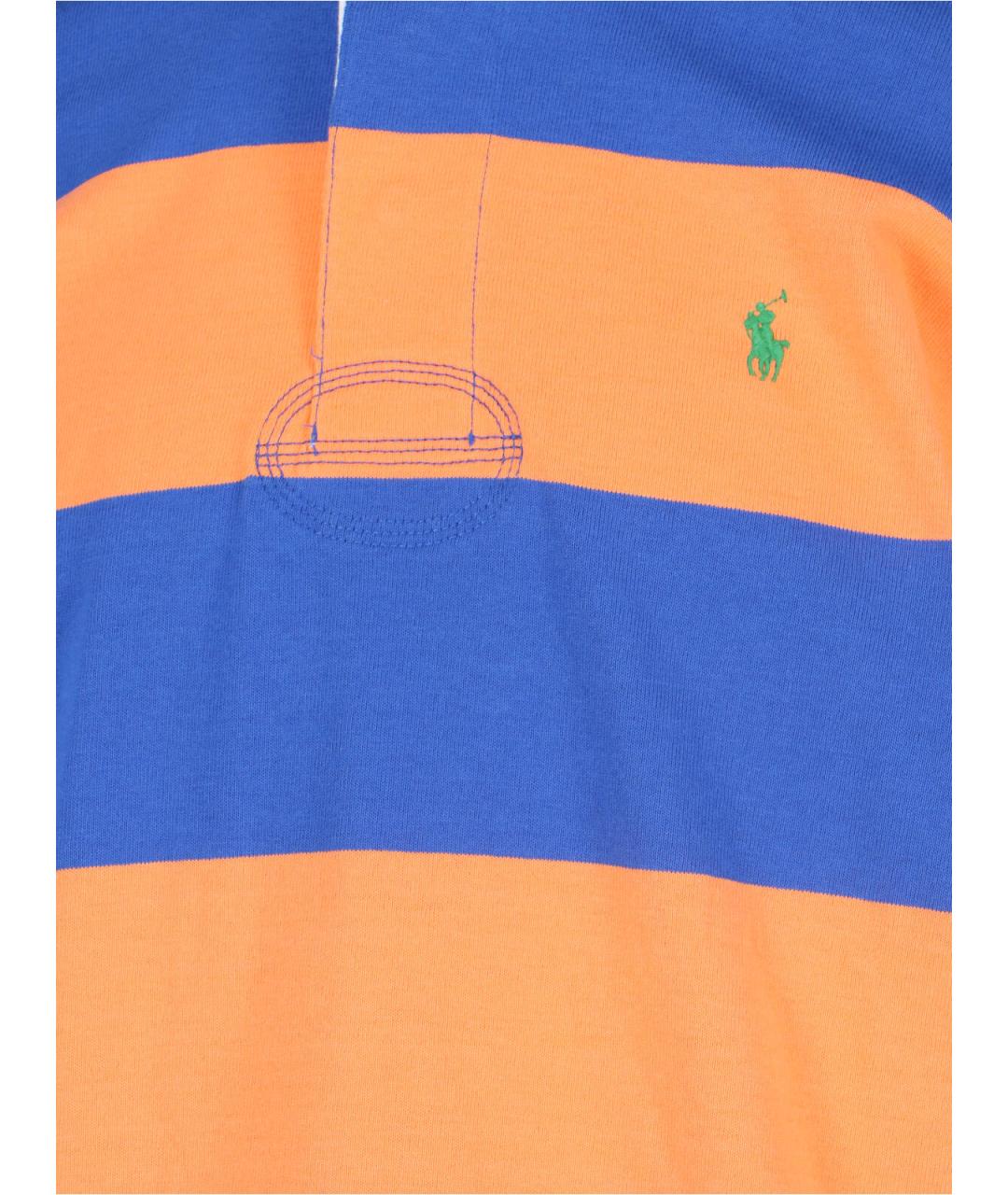 POLO RALPH LAUREN Мульти хлопковое поло с длинным рукавом, фото 3