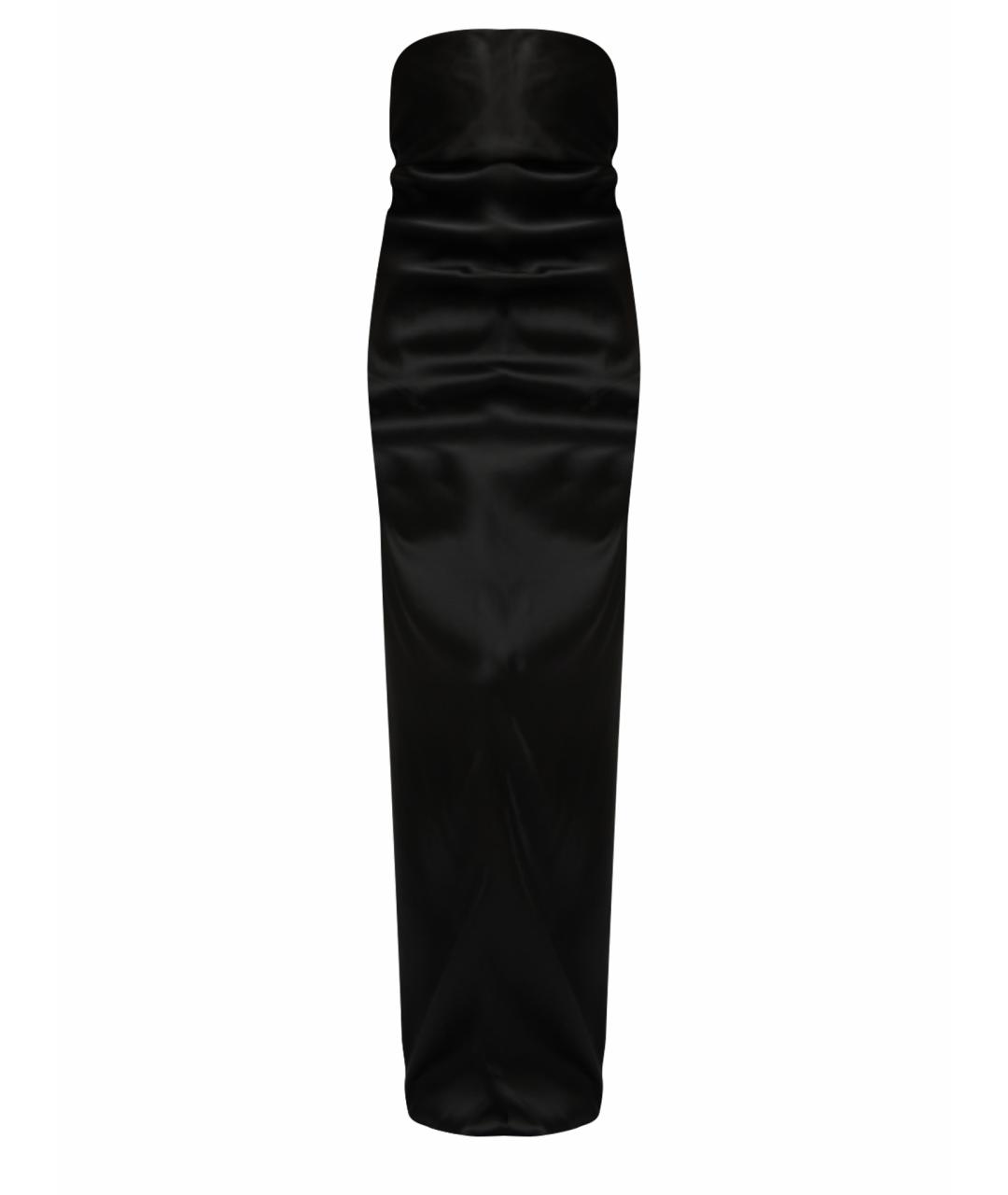 SAINT LAURENT Черное шелковое повседневное платье, фото 1
