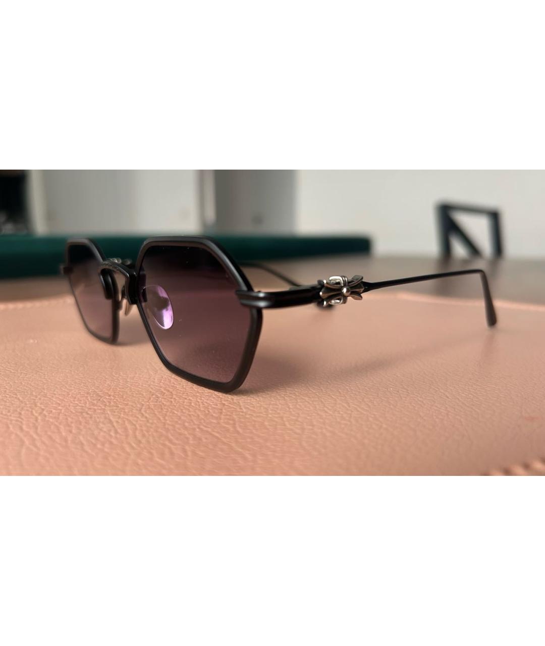 CHROME HEARTS Черные металлические солнцезащитные очки, фото 3