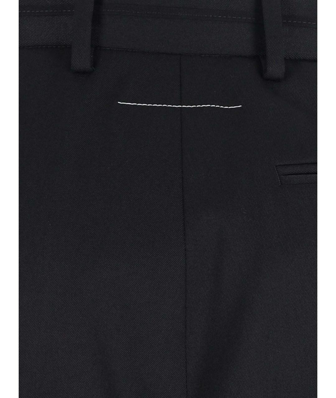 MM6 MAISON MARGIELA Черные прямые брюки, фото 4