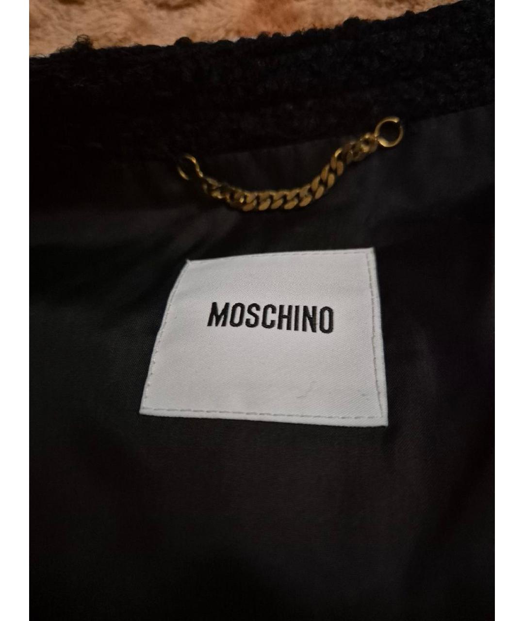 MOSCHINO Черный шерстяной жакет/пиджак, фото 3