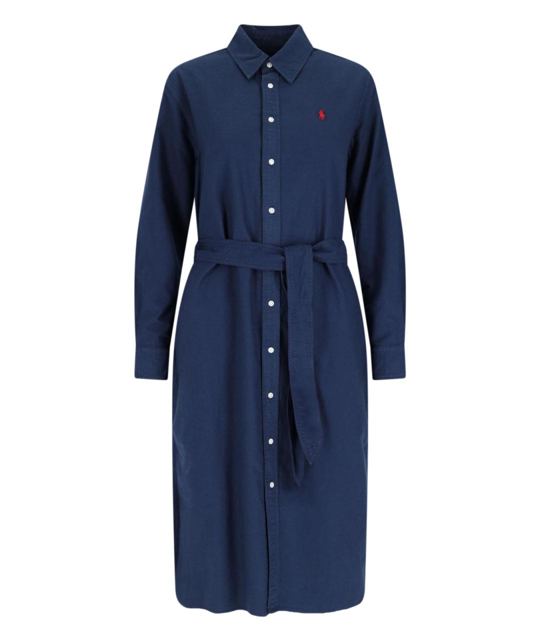 POLO RALPH LAUREN Темно-синее хлопковое платье, фото 1