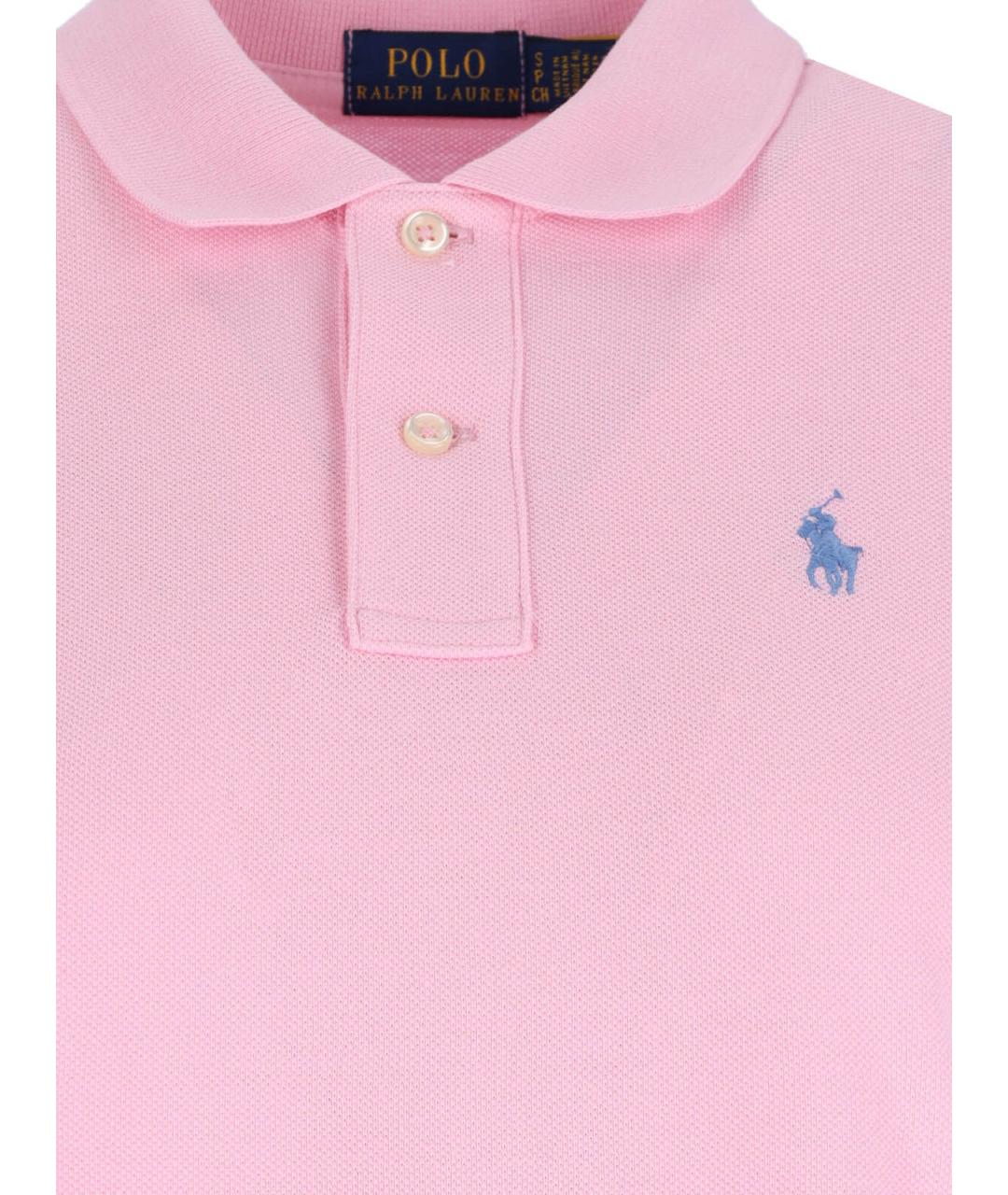 POLO RALPH LAUREN Розовое хлопковое платье, фото 3