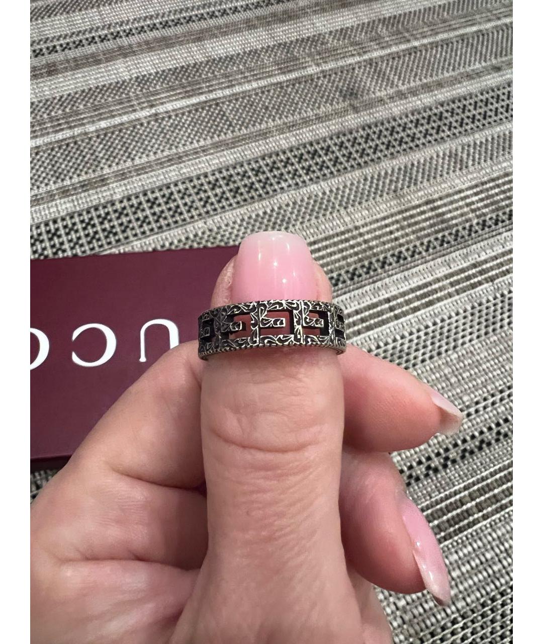 GUCCI Серебряное серебряное кольцо, фото 3