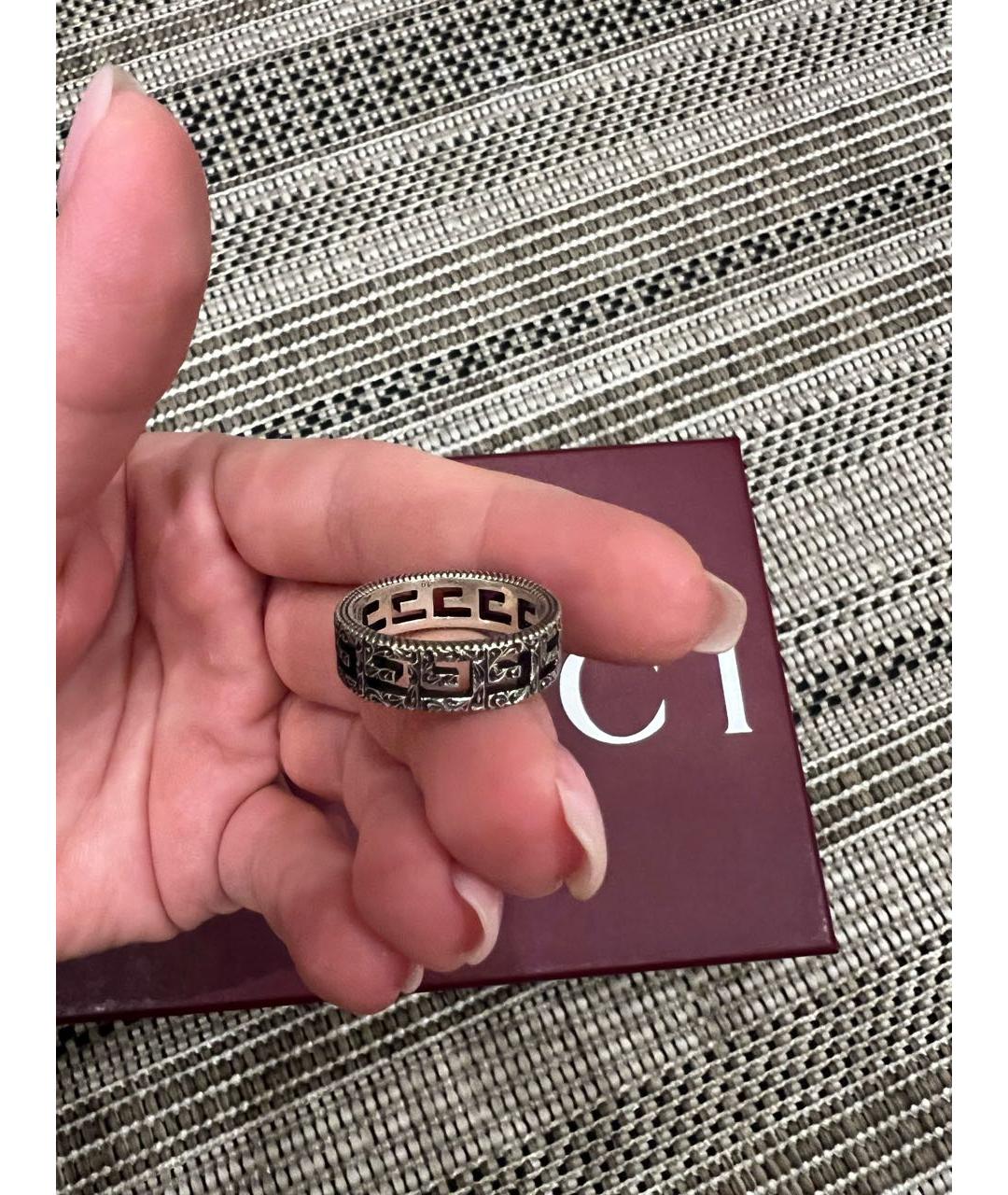 GUCCI Серебряное серебряное кольцо, фото 5