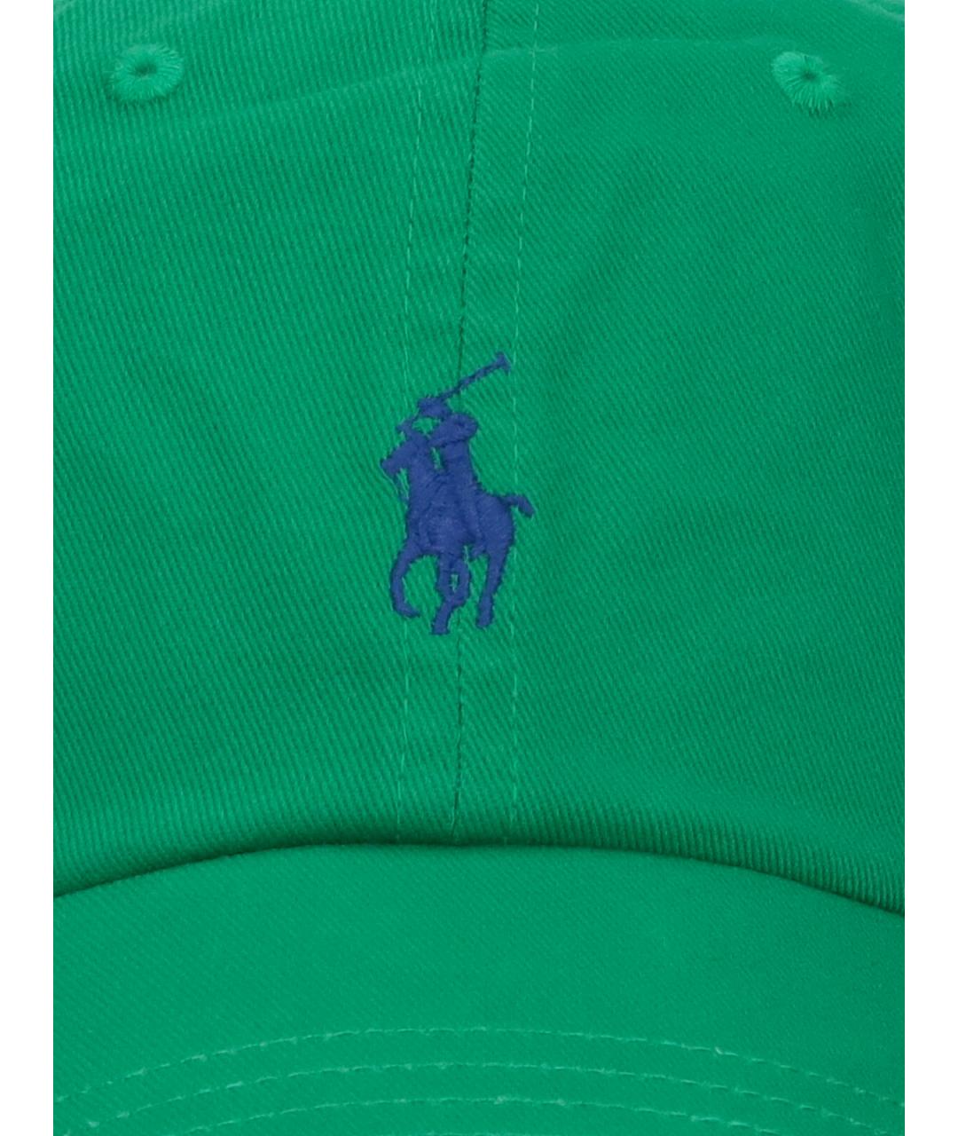 POLO RALPH LAUREN Зеленая хлопковая кепка, фото 3