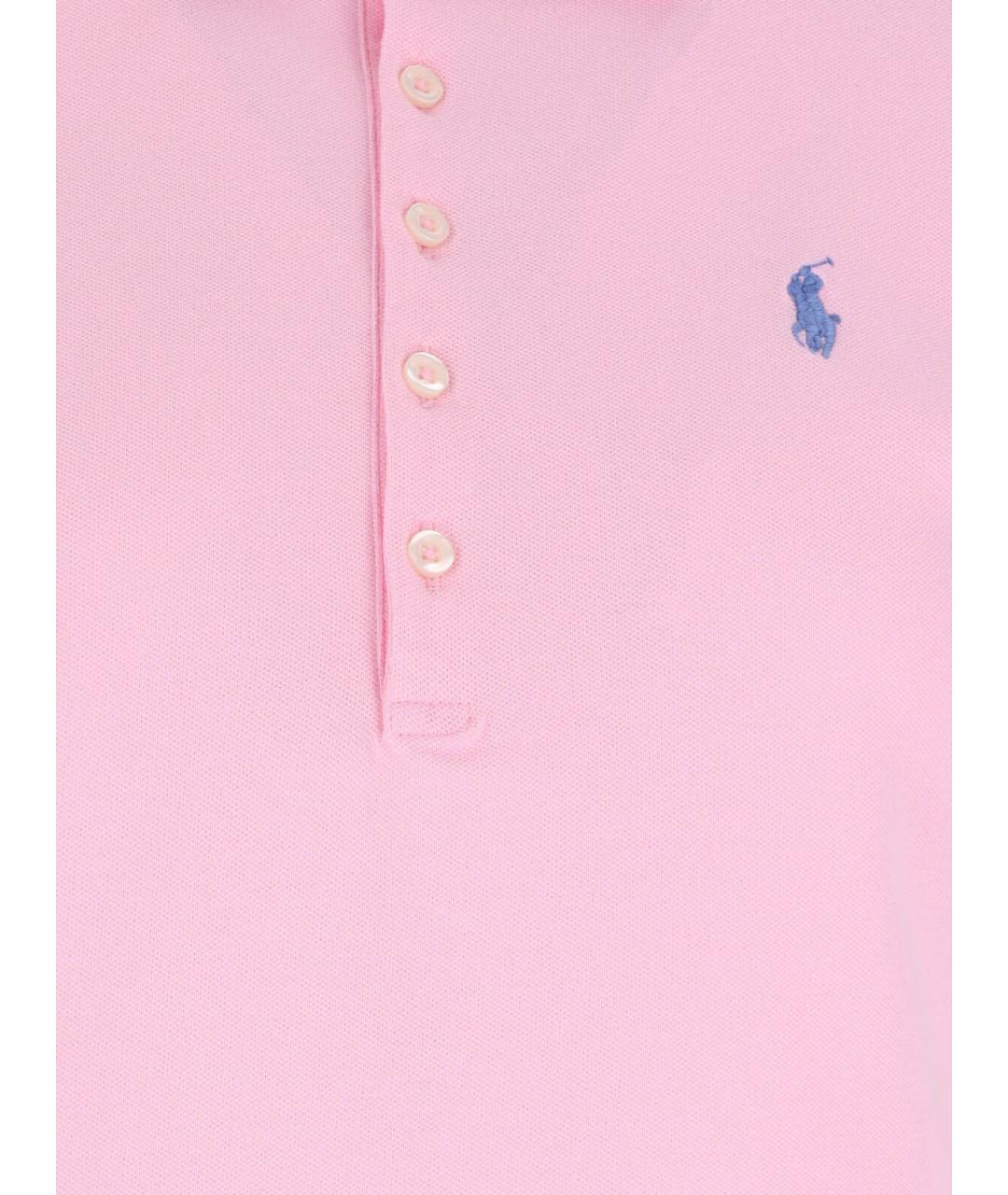 POLO RALPH LAUREN Розовая хлопковая футболка, фото 3