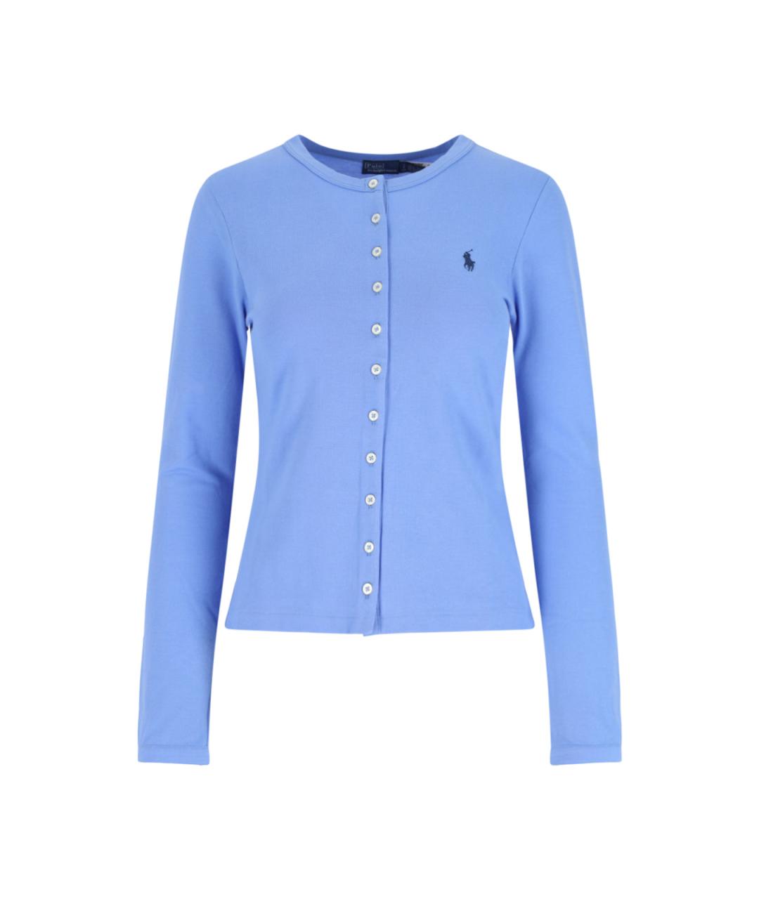 POLO RALPH LAUREN Голубой хлопковый кардиган, фото 1