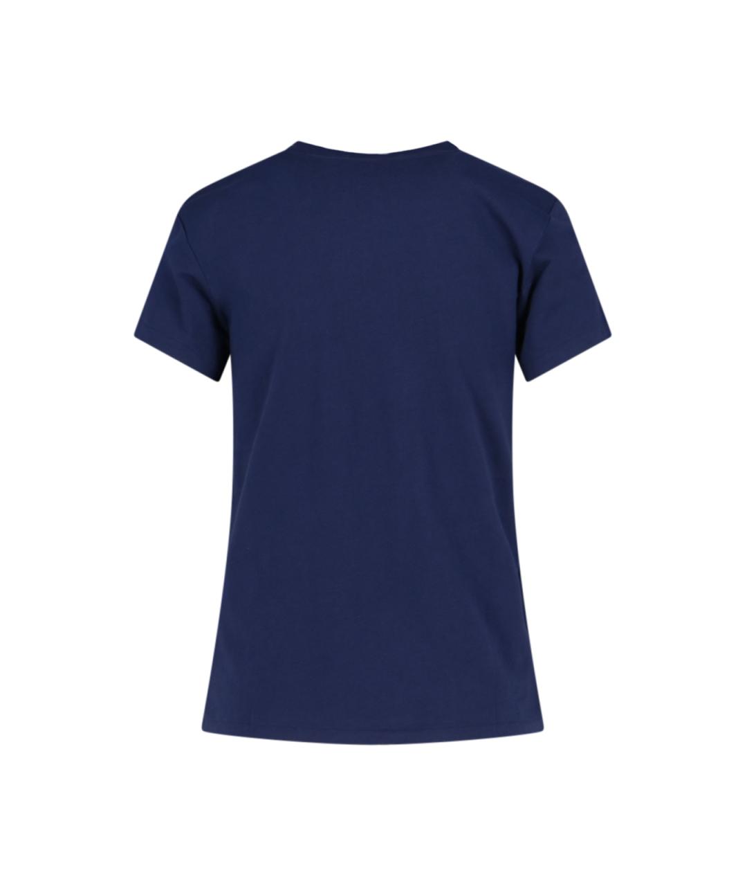 POLO RALPH LAUREN Синяя хлопковая футболка, фото 2