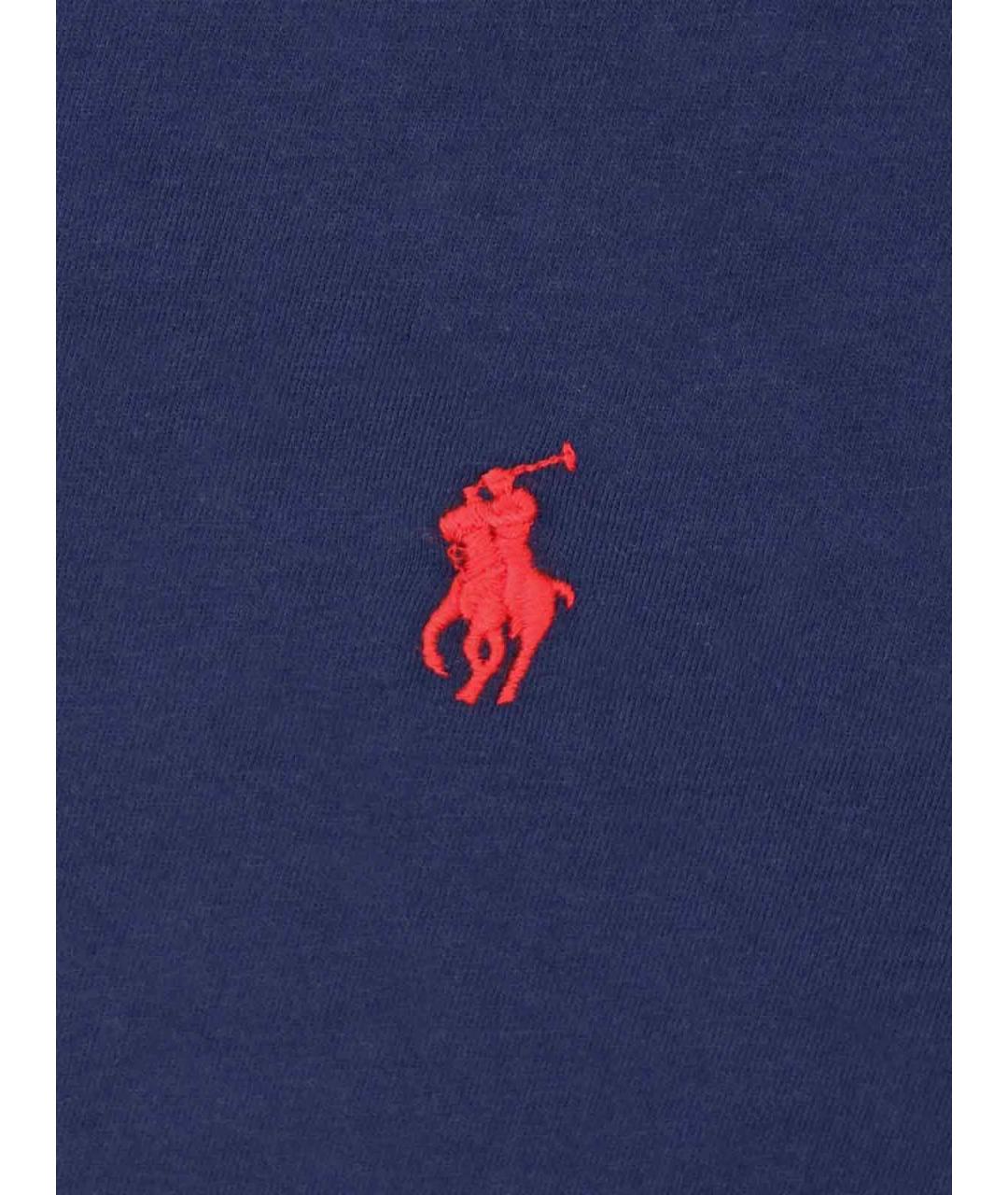 POLO RALPH LAUREN Синяя хлопковая футболка, фото 3