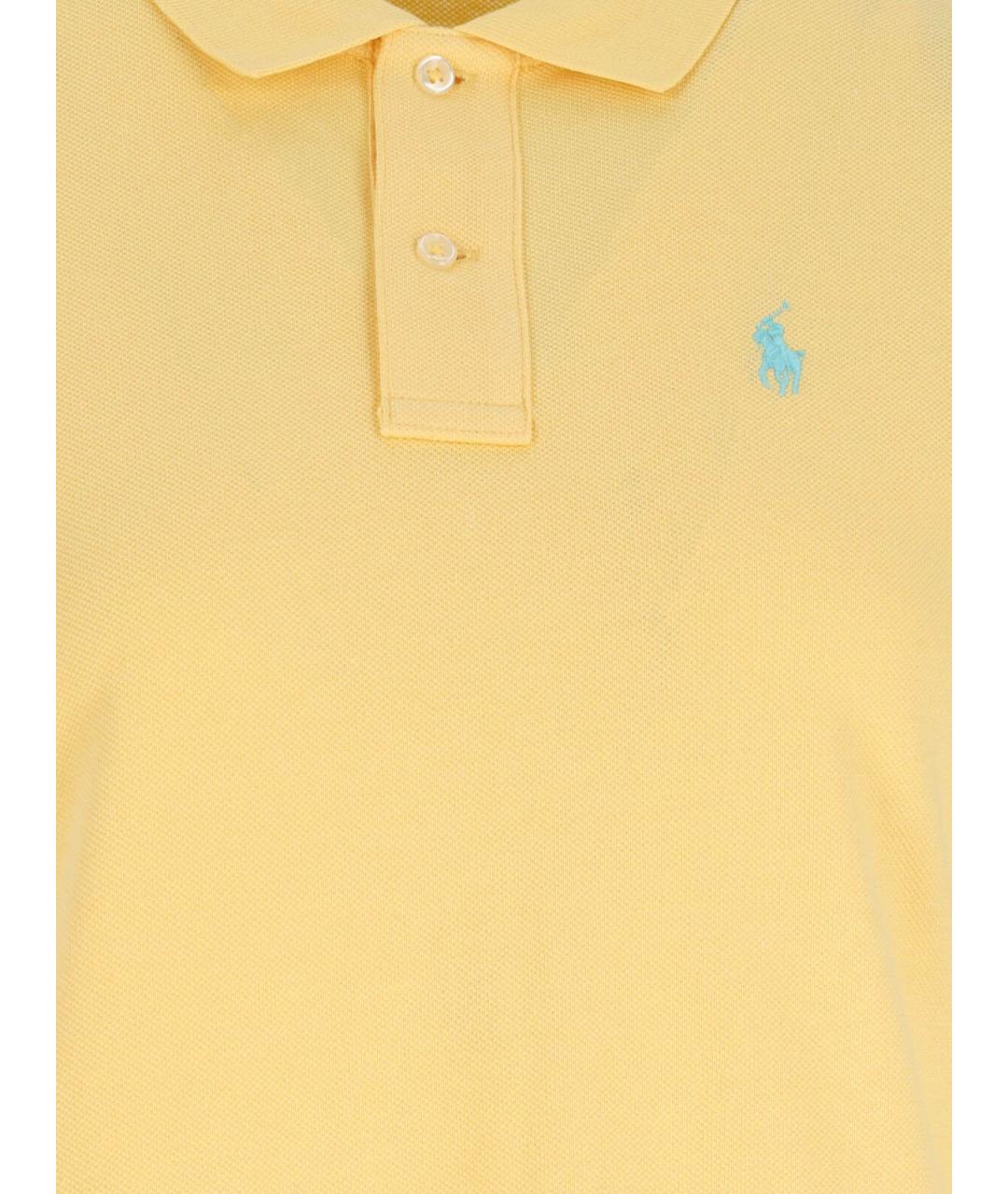 POLO RALPH LAUREN Желтое хлопковое платье, фото 3