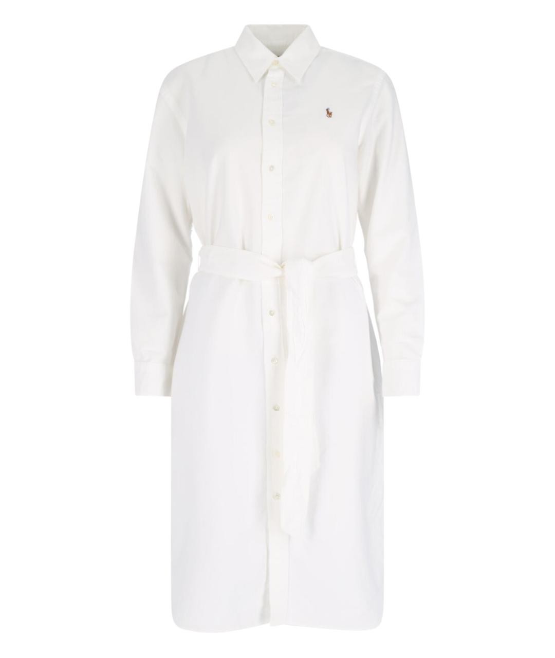 POLO RALPH LAUREN Белое хлопковое платье, фото 1