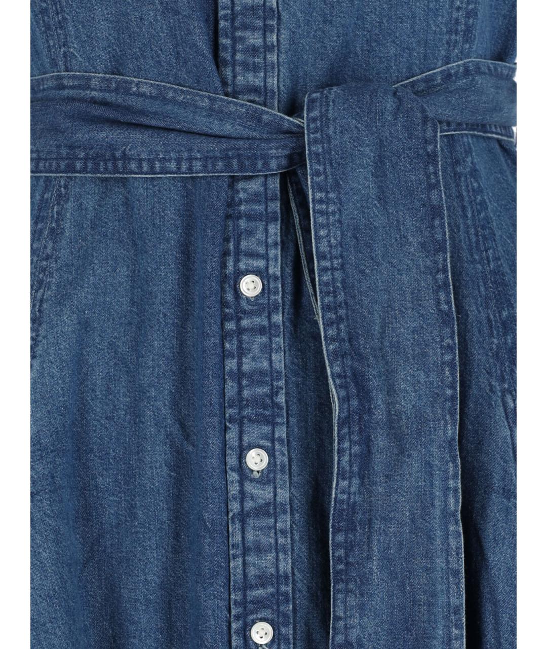 POLO RALPH LAUREN Синее хлопковое платье, фото 4