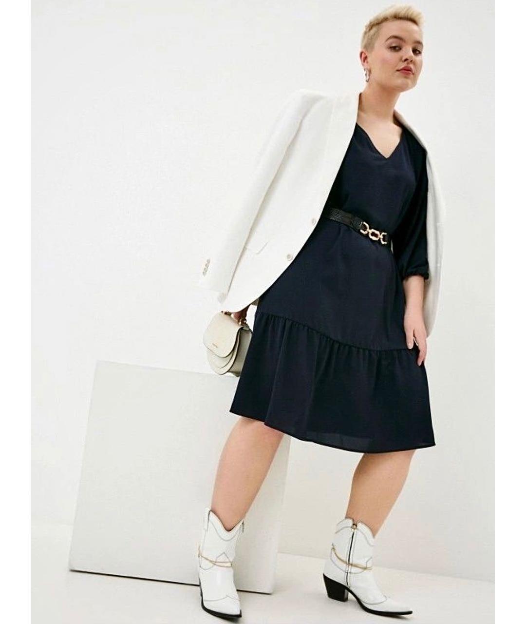 MAX MARA Черное полиэстеровое повседневное платье, фото 7
