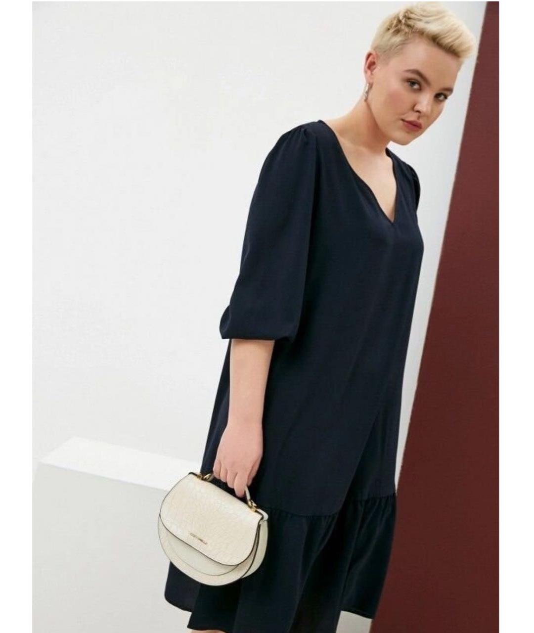 MAX MARA Черное полиэстеровое повседневное платье, фото 6