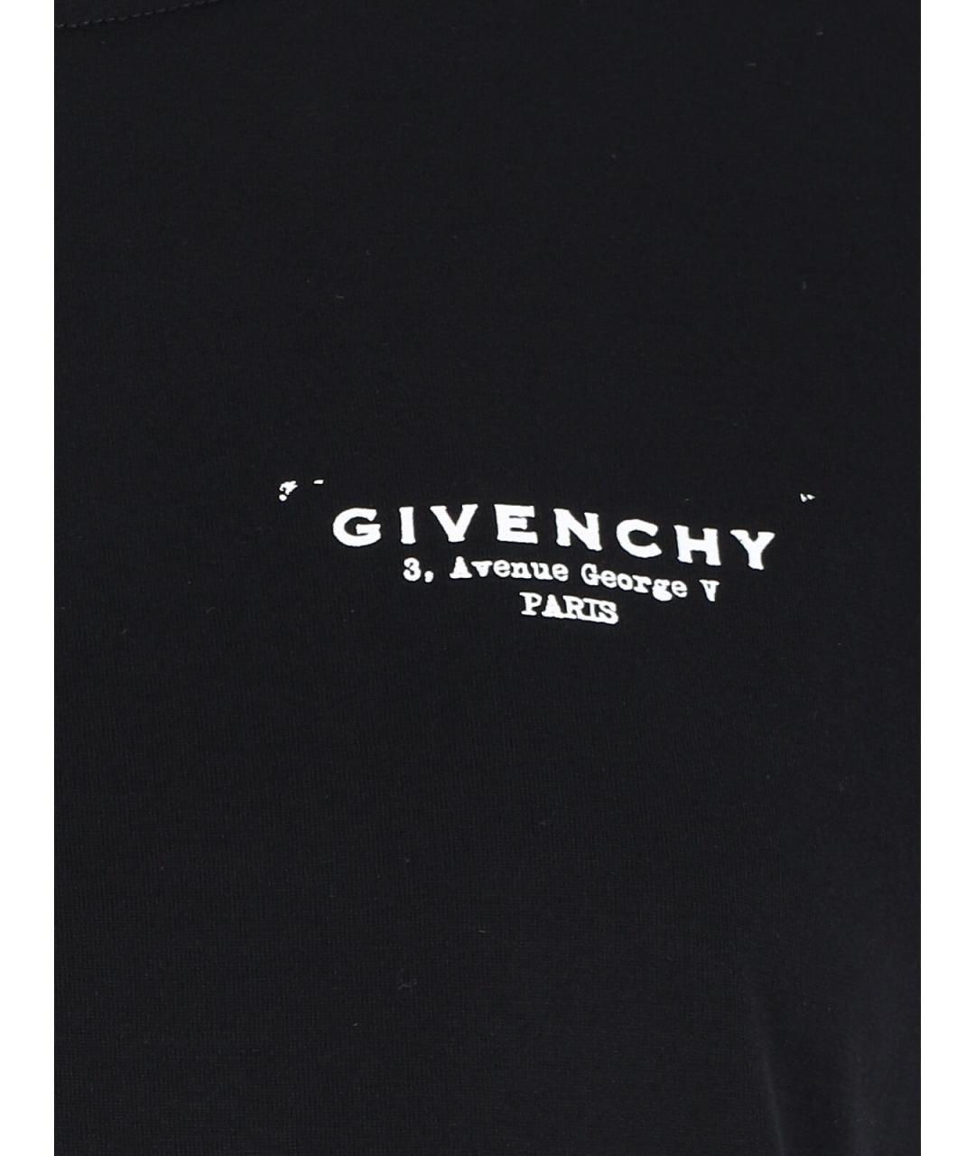 GIVENCHY Черная хлопковая футболка, фото 4