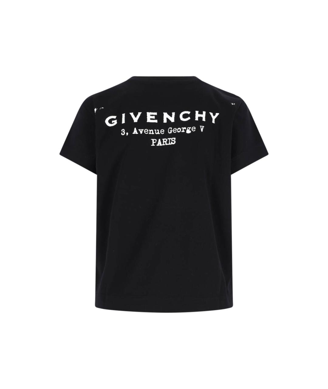 GIVENCHY Черная хлопковая футболка, фото 2