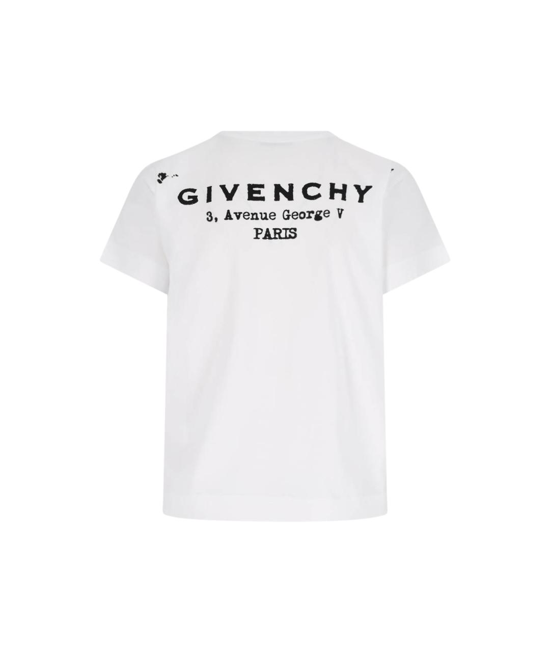 GIVENCHY Белая хлопковая футболка, фото 2