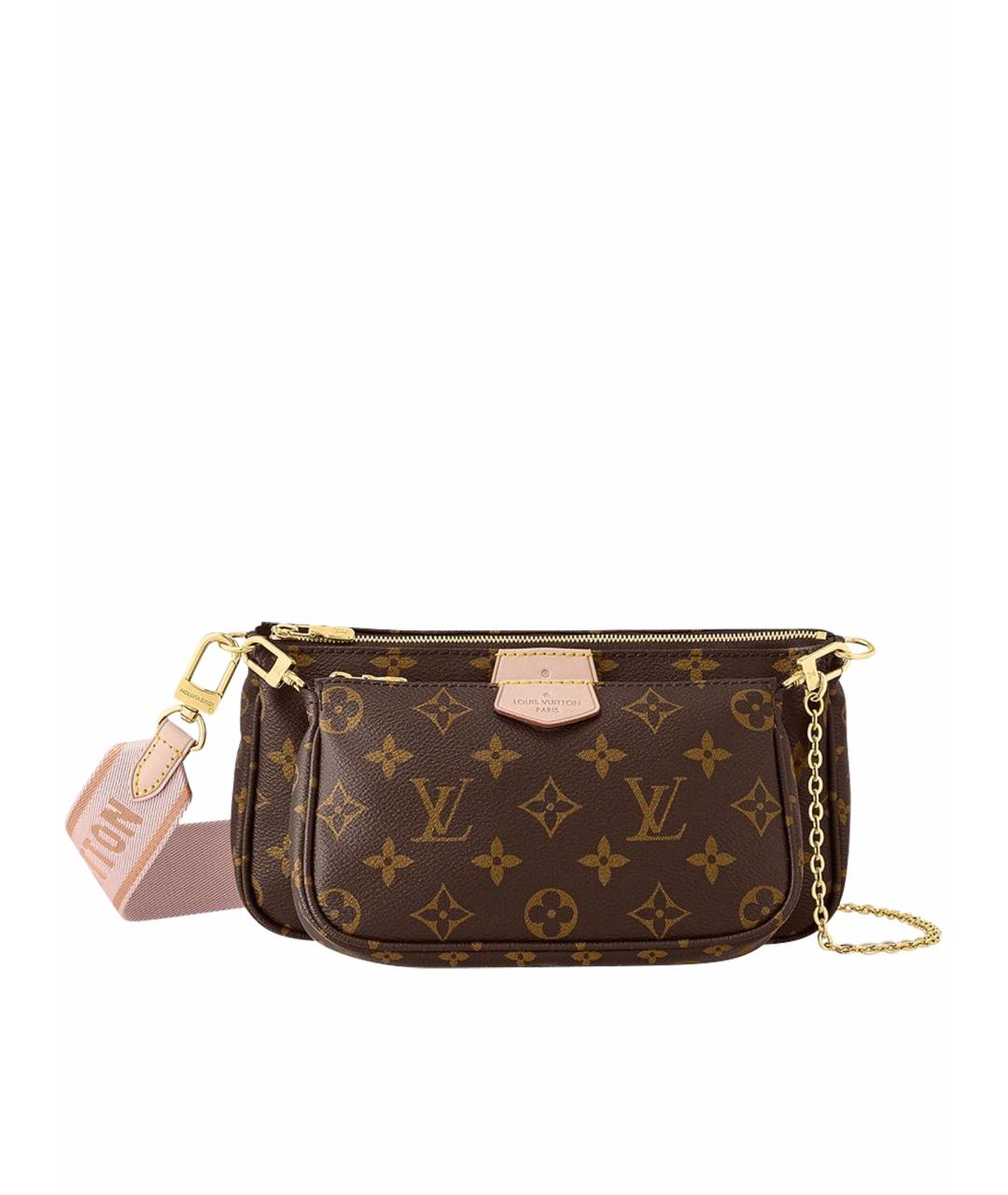 LOUIS VUITTON Коричневая кожаная сумка через плечо, фото 1