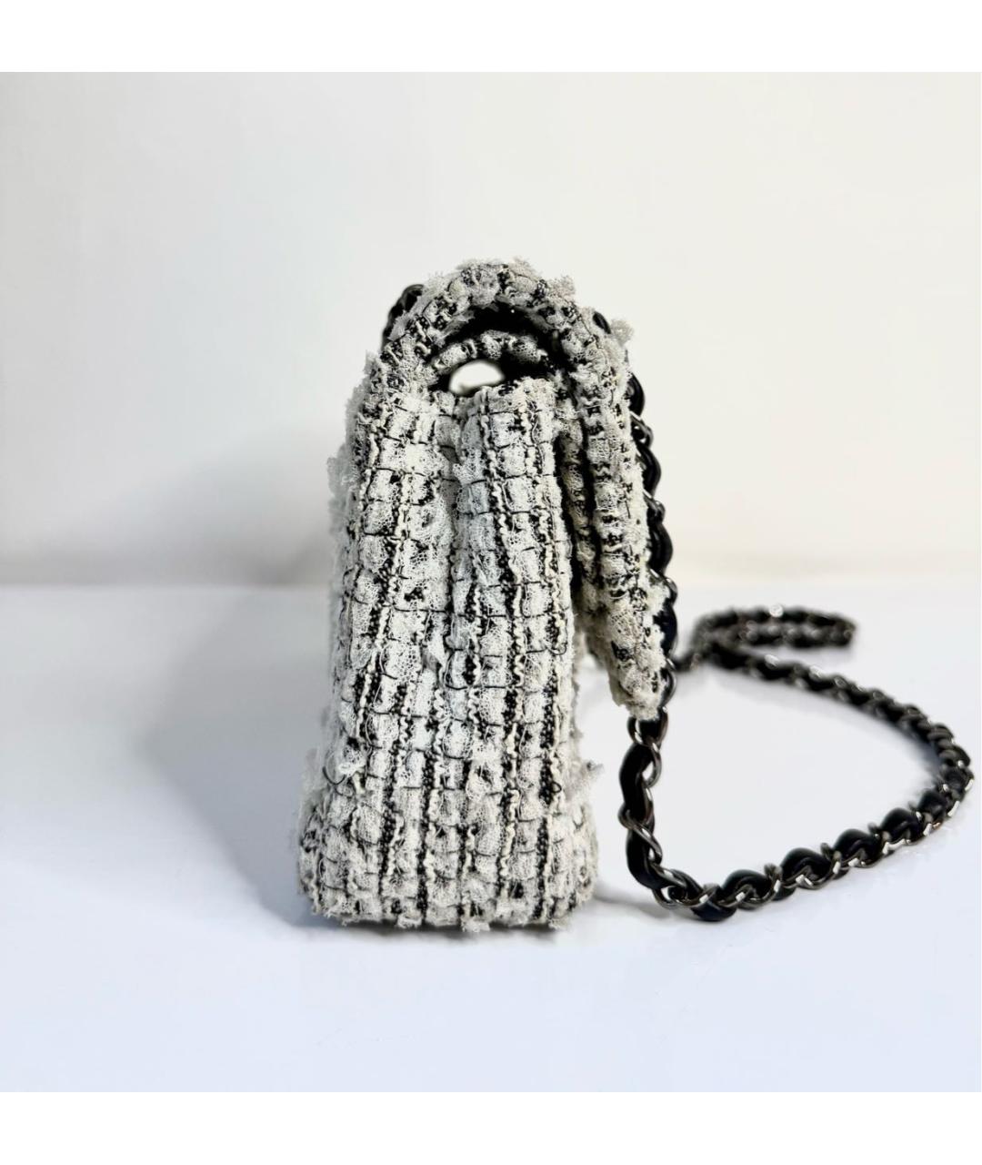 CHANEL Серая кожаная сумка через плечо, фото 8