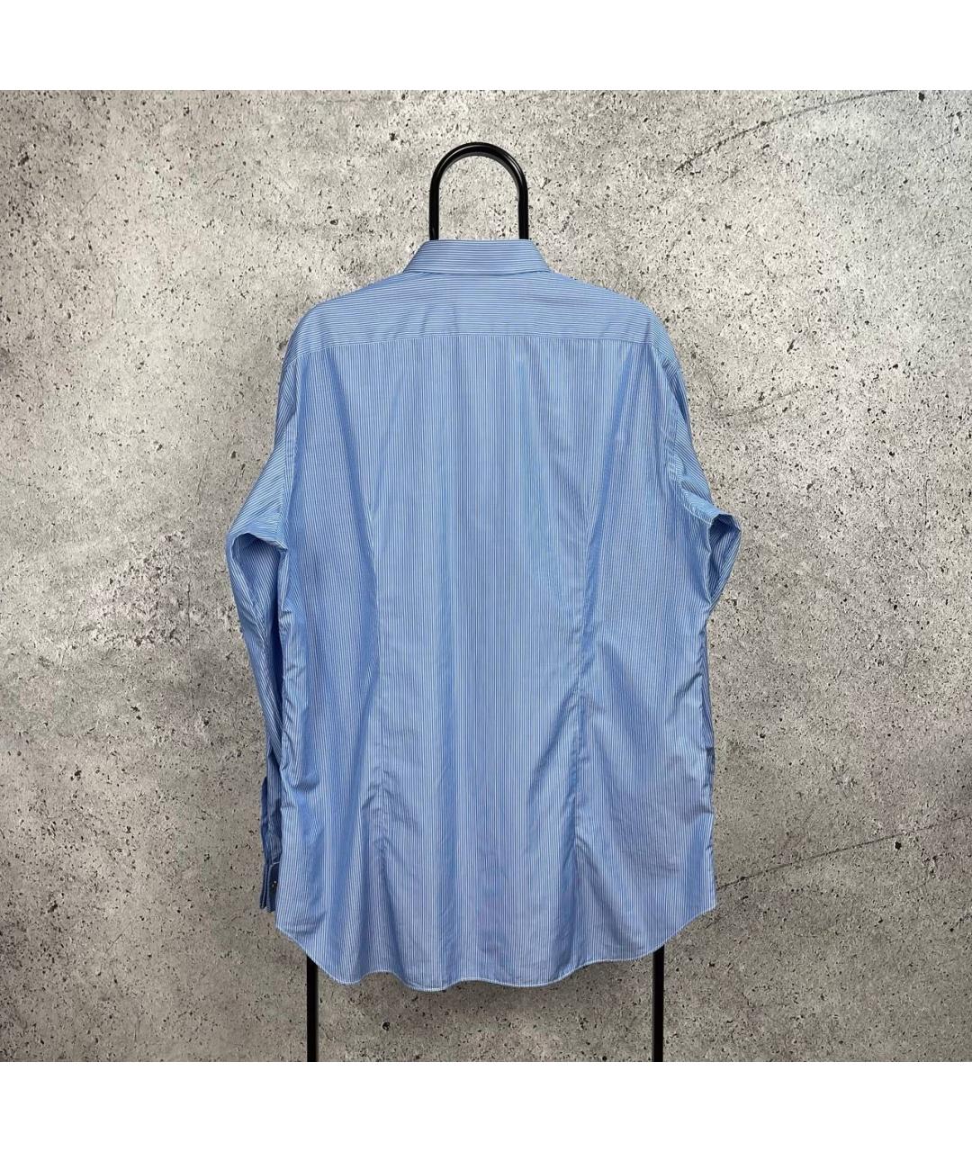 BRIONI Голубая хлопковая классическая рубашка, фото 2