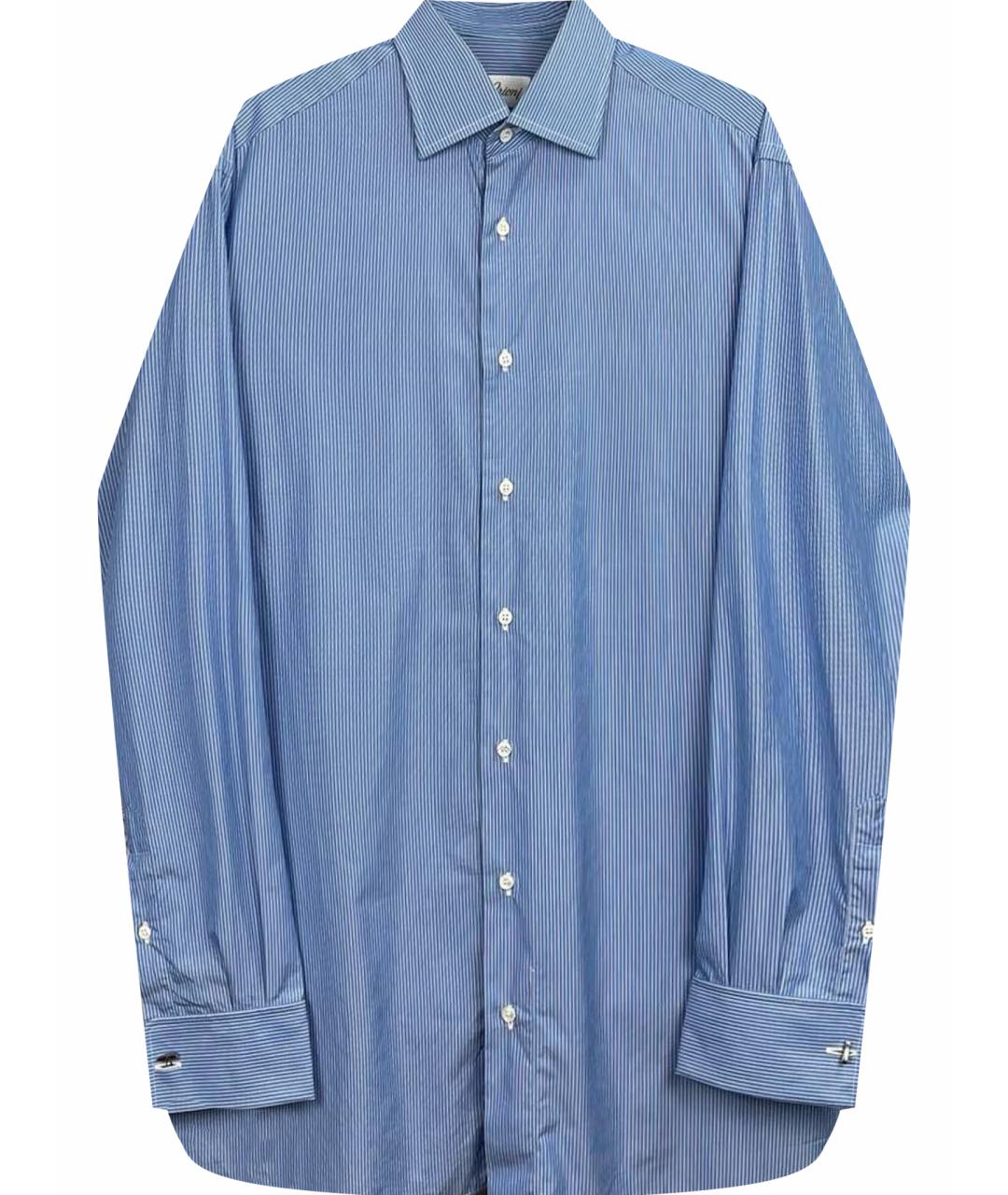 BRIONI Голубая хлопковая классическая рубашка, фото 1