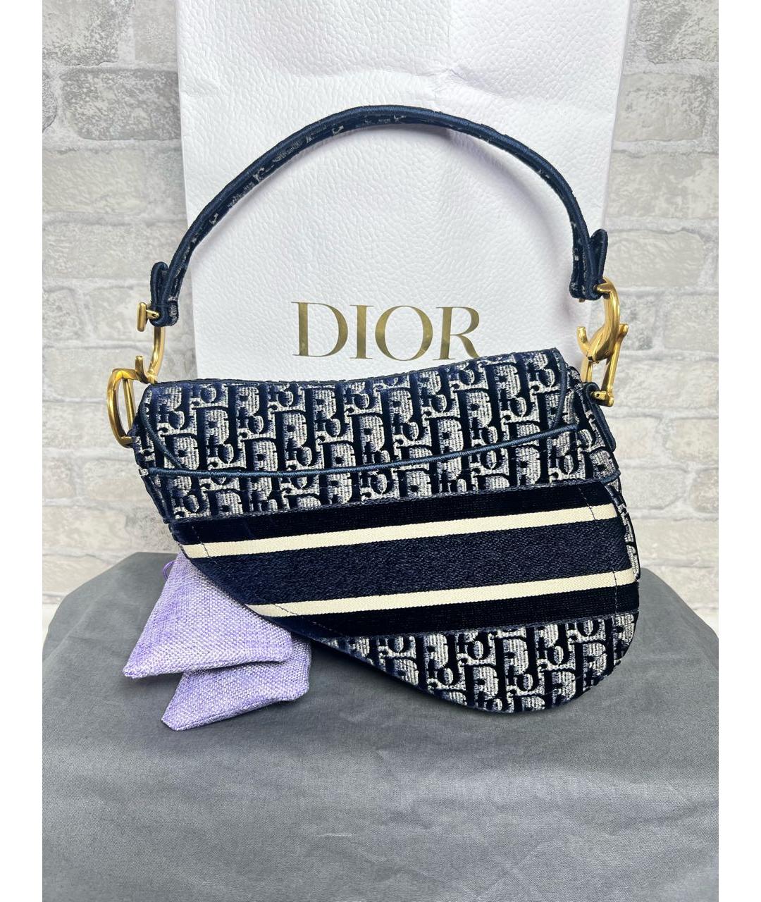CHRISTIAN DIOR Темно-синяя сумка через плечо, фото 4