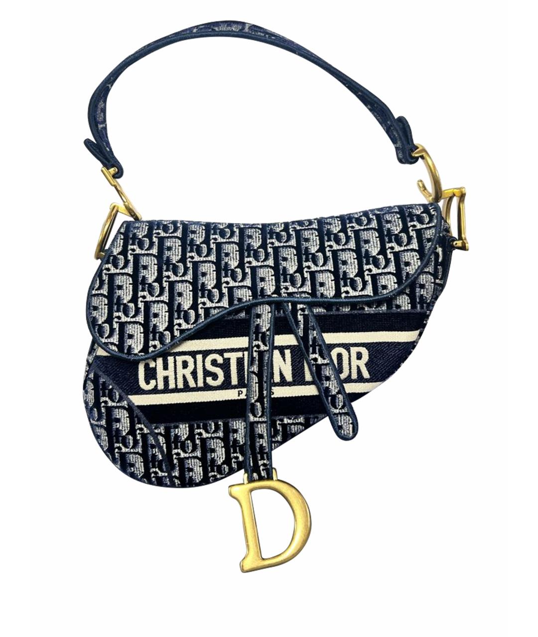 CHRISTIAN DIOR Темно-синяя сумка через плечо, фото 1