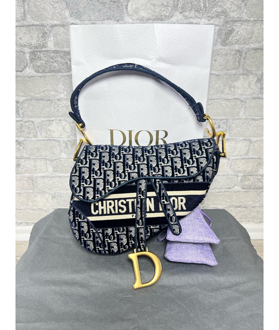 CHRISTIAN DIOR Темно-синяя сумка через плечо, фото 9
