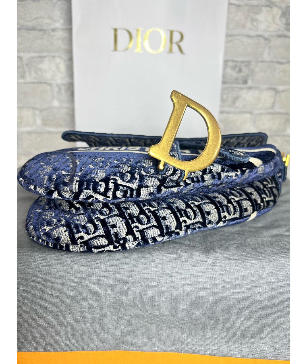 CHRISTIAN DIOR Темно-синяя сумка через плечо, фото 6