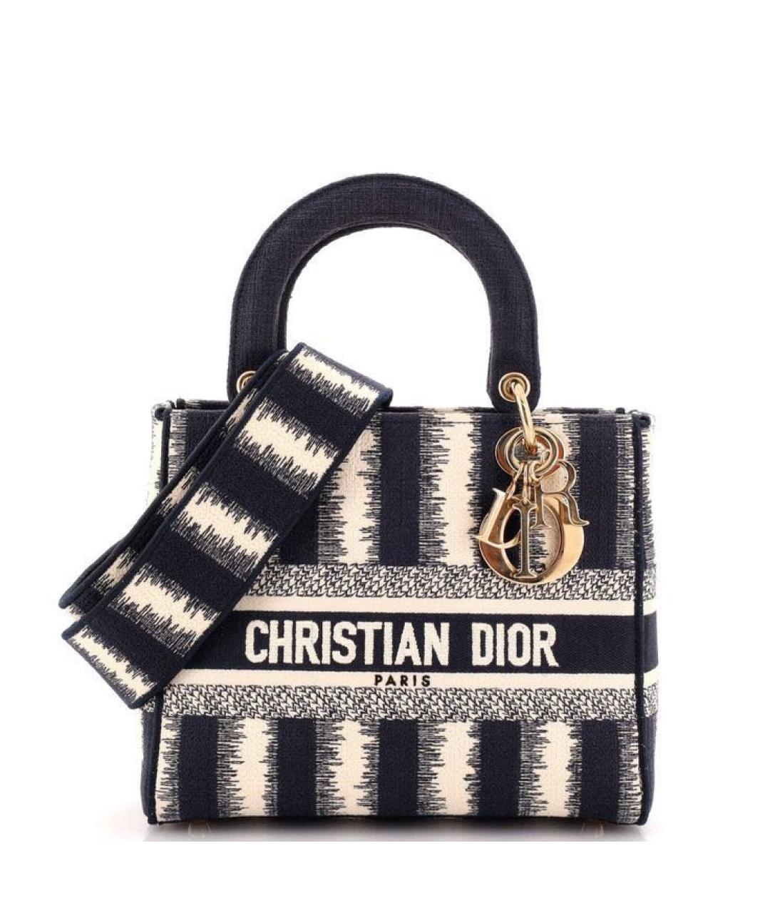 CHRISTIAN DIOR Белая тканевая сумка с короткими ручками, фото 9